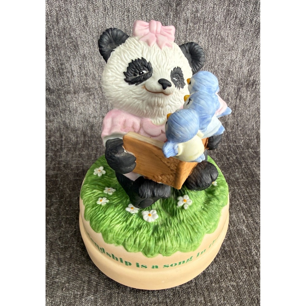 Vintage Hallmark Shirt Tales Pammy Panda Music Box Friendship Is A Song